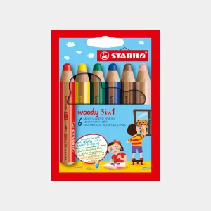 Lápiz Todoterreno Woody 3 en 1  6 colores