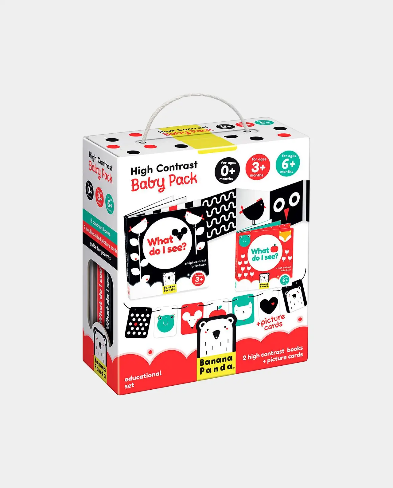 Cartas Alto contraste Baby Pack 0-3-6 – Banana Panda