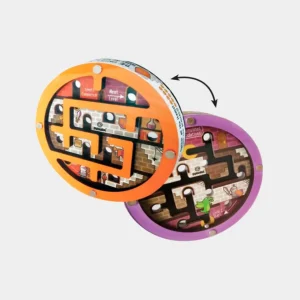 Laberinto doble disco Naranja/lila