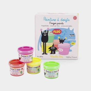 4 Botes de Pintura Fluorescentes Schmouks Moulin Roty