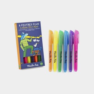 6 Rotuladores Fluor Loufoques Moulin Roty