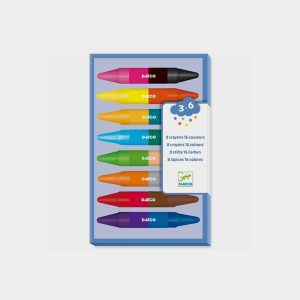 8 Lapices de Cera de Colores (16 colores) Djeco