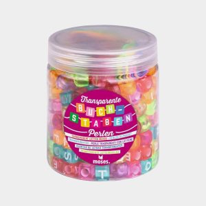 Botecito Cuentas de Letras Transparentes Moses