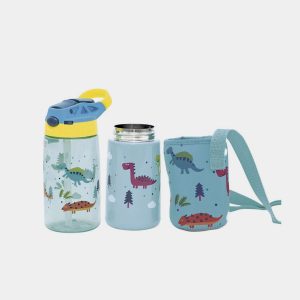 Set Botella Tritan + Botella Termica acero inox. Dino