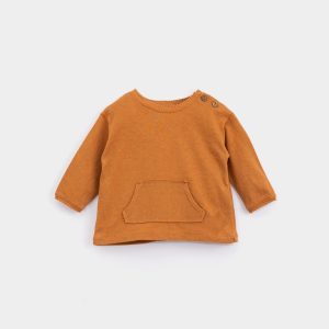 Camiseta con bolsillo canguro Rib Naranja Play Up