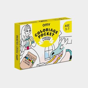 Coloring Pocket + Poster Princess & Dragon OMY