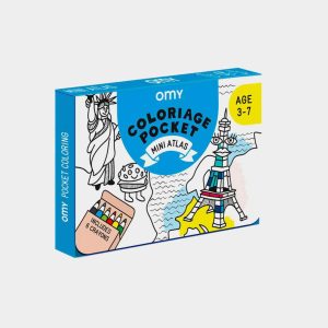 Coloring Pocket + Poster Mini Atlas OMY