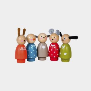 Conjunto 5 Personajes de Madera Moulin Roty