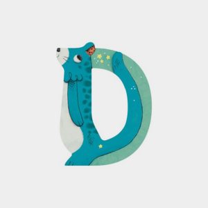 Letra D Azul Moulin Roty