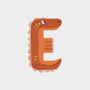Letra E Naranja Moulin Roty