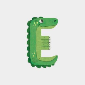 Letra E Verde Moulin Roty