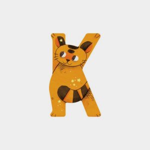 Letra K Amarillo Moulin Roty