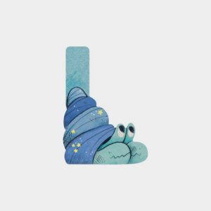 Letra L Azul Moulin Roty