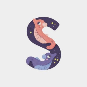 Letra S Morado Moulin Roty