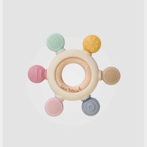 Mordedor Sensorial Madera y Silicona Saro