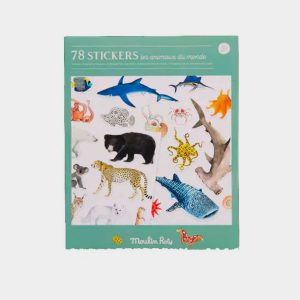Pegatinas de los Animales del Mundo Moulin Roty
