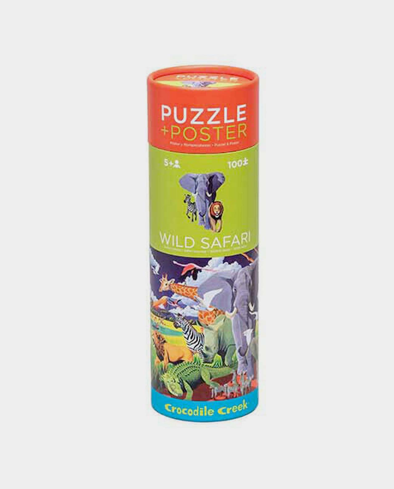 Puzzle + Poster Wild Safari 100 Crocodile Creek