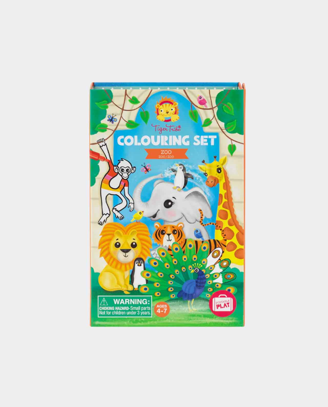 Set Colorear Zoo Tiger Tribe