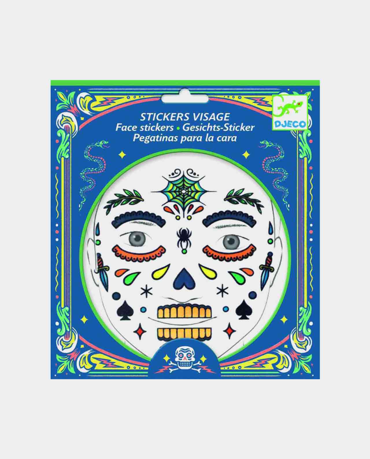 Pegatinas para la cara Calavera Djeco