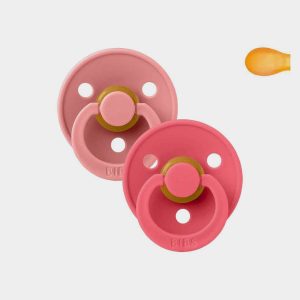 Chupetes Bibs Dusty Pink y Coral Symmetrical