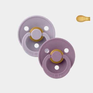 Chupetes Bibs Fossil Grey y Mauve Symmetrical