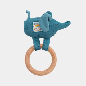 Sonajero con Anilla Elefante Baobab Moulin Roty