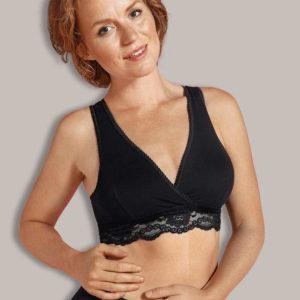 Sujetador Cruzado Nocturno Lactancia Negro Carriwell