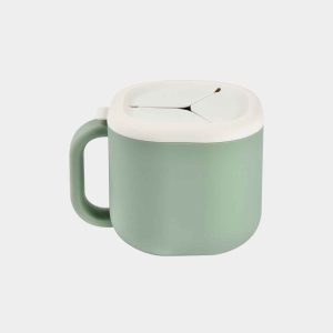 Taza Pick & Snack Silicona Verde Salvia Beaba